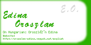 edina oroszlan business card